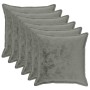 Párna huzat 6 pcs houten sötétszürke 80 x 80 cm flanell