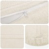 Párna huzat 2 pcs heerlen krémszínű ø 50 cm bouclé