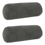 Párna huzat 2 pcs heerlen sötétszürke ø 15 x 40 cm bársony