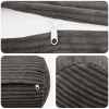 Párna huzat 6 pcs heerlen sötétszürke ø 15 x 40 cm cord