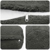 Párna huzat 2 pcs heerlen sötétszürke ø 15 x 40 cm bouclé