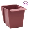 Virágboxok euro raklapokhoz 12 pcs barna 14 x 9 x 9,5 cm