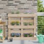 Virágboxok euro raklapokhoz 24 pcs szürke 13,5 x 9 x 9,5 cm