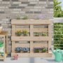 Virágboxok euro raklapokhoz 24 pcs barna 13,5 x 9 x 9,5 cm