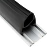 Garázs ajtó tömítés fekete 41 x 33 mm 5,5 m pvc