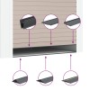 Garázs ajtó tömítés fekete 70 x 6 mm 4,5 m pvc