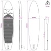 Felfújható stand up paddle board hydros 366 x 81 x 15 cm türkiz
