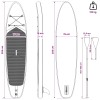 Sup tábla ülőhellyel 2 az 1-ben apex 305 x 76 x 15 cm kék