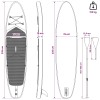 Sup tábla ülőhellyel 2 az 1-ben apex 335 x 76 x 15 cm kék