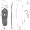 Sup tábla ülőhellyel 2 az 1-ben poseidon 366 x 81 x 15 cm zöld