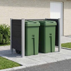 Hulladék gyűjtő kerítés szürke 161 x 85 x 115 cm