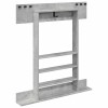 Biliárd dákó állvány szerelt fa 93 x 12 x 103 cm betonszürke