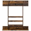 Biliárd dákó állvány szerelt fa 93 x 12 x 103 cm füstös tölgy