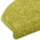 Öntapadós lépcsőszőnyegek félkör 15 pcs zöld 80 x 24,5 x 3,5 cm