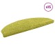 Öntapadós lépcsőszőnyegek félkör 15 pcs zöld 80 x 24,5 x 3,5 cm