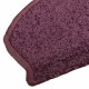 Öntapadós lépcsőszőnyegek 15 pcs sötét lila 80 x 24,5 x 3,5 cm