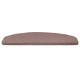 Öntapadós lépcsőszőnyegek félkör 15 pcs bézs 80 x 24,5 x 3,5 cm