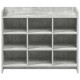 Cipőszekrény tárolóval betonszürke 85 x 39,5 x 70 cm szerelt fa