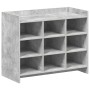 Cipőszekrény tárolóval betonszürke 85 x 39,5 x 70 cm szerelt fa