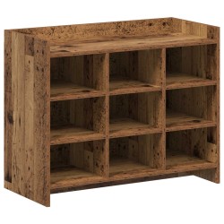 Cipőszekrény tárolóval antik fa 85 x 39,5 x 70 cm szerelt fa