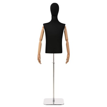 Állítható 170-242 cm-es manöken fejjel és alappal férfi pp