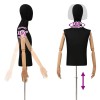 Állítható 170-242 cm-es manöken fejjel és alappal férfi pp