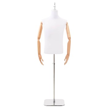 Állítható 160-232 cm-es manöken talppal férfi pp fehér