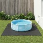Medence aljzat 12 pcs fekete 4,32 m² eva hab