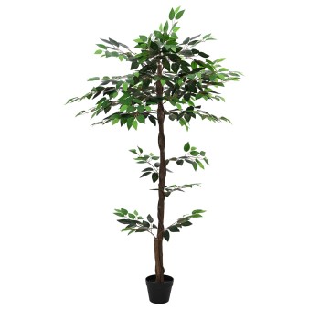Mű ficus növény zöld 85 x 18 x 160 cm szövet és fa