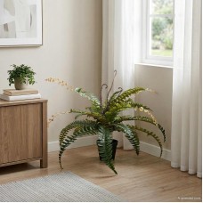Mesterséges fern fa zöld 58 x 13 x 60 cm szövet és pe