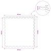 Padló szőnyegek 12 pcs fekete 4,32 m² eva hab