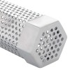 Vidaxl füstölő cső 2 db 5 x 5 x 30 cm rozsdamentes acél 304 ezüst