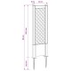 Trellis tüskével fehér 43 x 6 x 165 cm pp