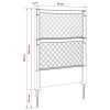 Trellis tüskével fehér 99 x 6 x 165 cm pp