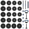 4 az 1-ben súlyzó készlet 40kg fekete és kék