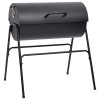Kültéri grill 3 db 80 x 73 x 90 cm fém fekete