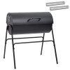 Kültéri grill 3 db 80 x 73 x 90 cm fém fekete