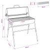 Kültéri grill 3 db 80 x 73 x 90 cm fém fekete