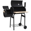 Kültéri grill 103 x 60 x 113 cm acél fekete