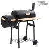 Kültéri grill 103 x 60 x 113 cm acél fekete
