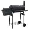 Kültéri grill 103 x 60 x 113 cm acél fekete