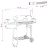 Kültéri grill 103 x 60 x 113 cm acél fekete