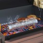 Hordós grill 2 főzőrácsos 3 db 80 x 73 x 90 cm fém fekete