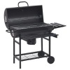 Hordós grill kerekekkel és polcokkal 3 db 115 x 85 x 95 cm fém