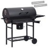 Hordós grill kerekekkel és polcokkal 3 db 115 x 85 x 95 cm fém