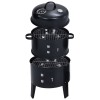 Kültéri grill ø 40 x 80 cm acél fekete