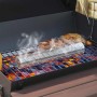Fak grill 75 x 48 x 120 cm ezüst porszórt acél és műanyag