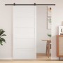 Istállóajtó fehér 80 x 2,5 x 208 cm tömör fenyőfa