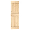 Csúszó ajtó természetes és fehér 70 x 210 cm szilárd fenyőfa