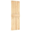 Csúszó ajtó természetes és fehér 70 x 210 cm szilárd fenyőfa